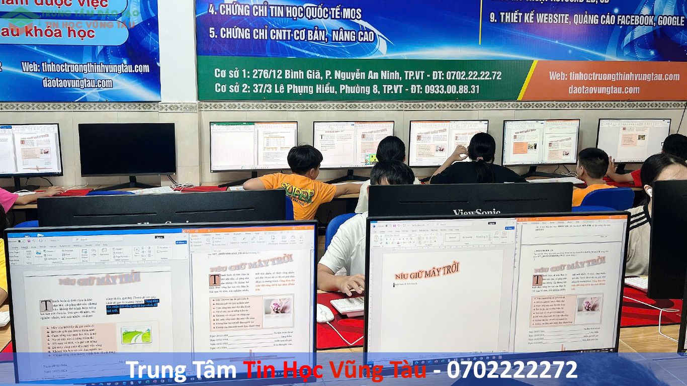 Trung Tâm Dạy Vi Tính Văn Phòng Tại Vũng Tàu