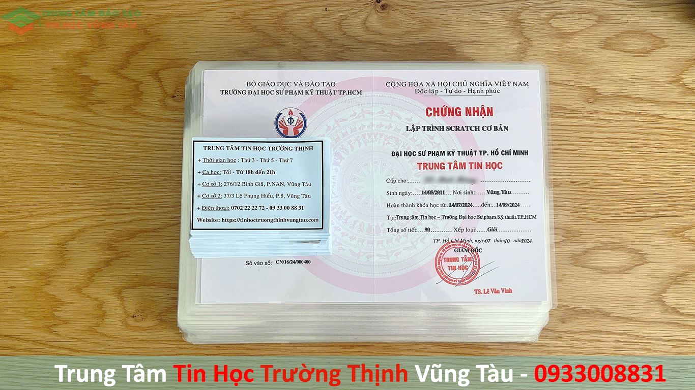 chứng chỉ tin học vũng tàu