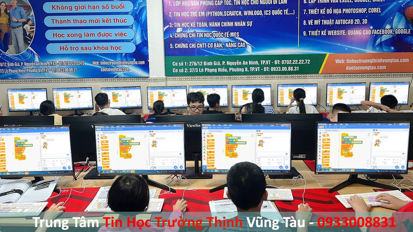 khóa học lập trình scratch trung tâm tin học ngoại ngữ vũng tàu